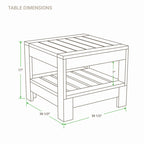 Table d'appoint d'extérieur en teck Logan de Cambridge Casual