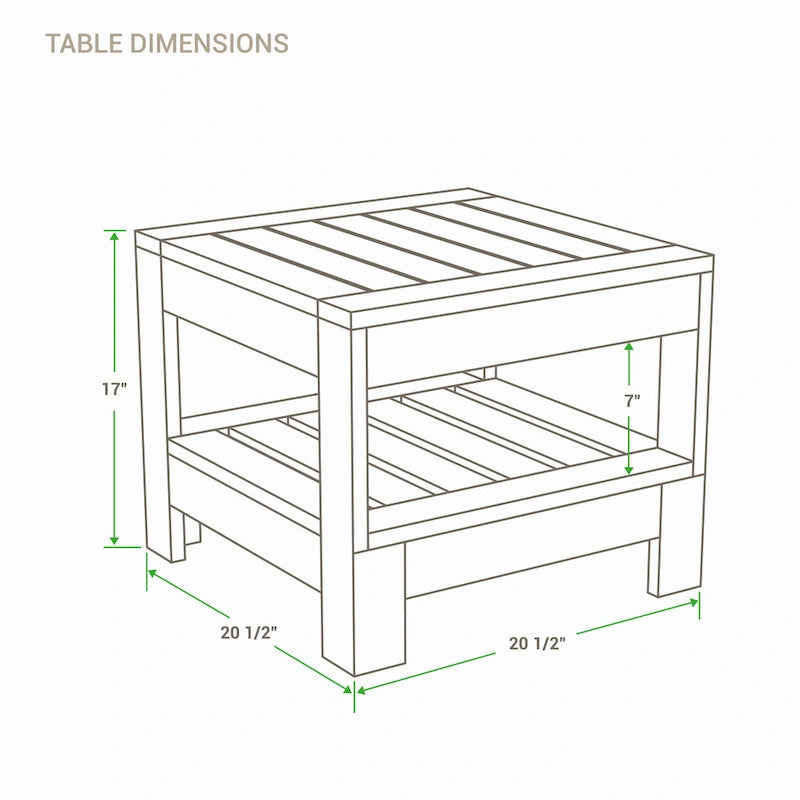 Table d'appoint d'extérieur en teck Logan de Cambridge Casual
