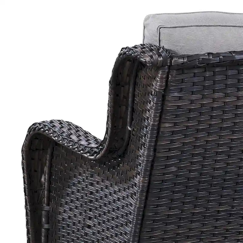 Canapé 3 places en rotin Gymojoy pour terrasse extérieure avec coussin
