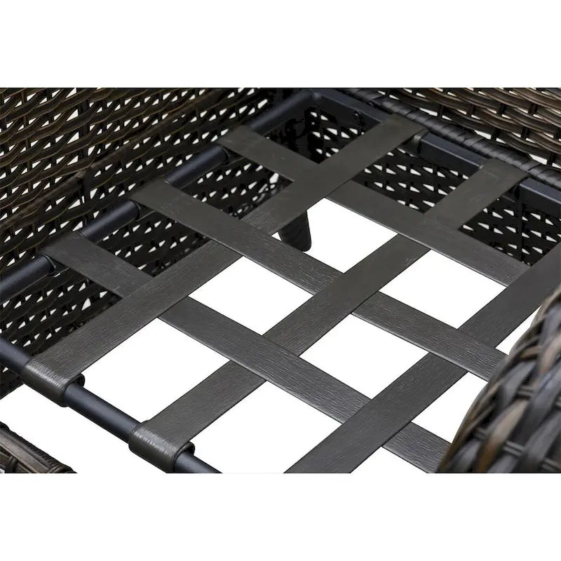 Canapé 3 places en rotin Gymojoy pour terrasse extérieure avec coussin