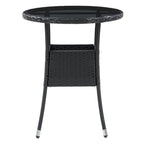 Table de bistrot en rotin noir Parksville de CorLiving