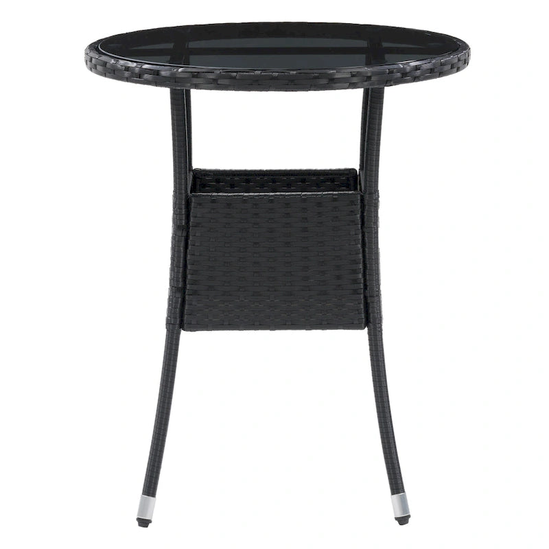Table de bistrot en rotin noir Parksville de CorLiving