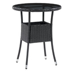 Table de bistrot en rotin noir Parksville de CorLiving