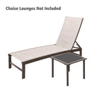 Table d'appoint de jardin en métal avec plateau en verre trempé, carrée, pour café ou bistro - 17,7 L x 17,7 l x 15,75 H