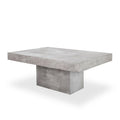 Aurelle Home Grey Concrete Modern Coffee Table - 31.5 x 47 x 18.5