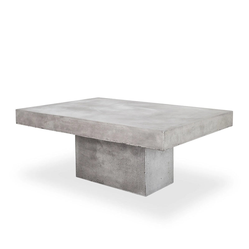 Aurelle Home Grey Concrete Modern Coffee Table - 31.5 x 47 x 18.5