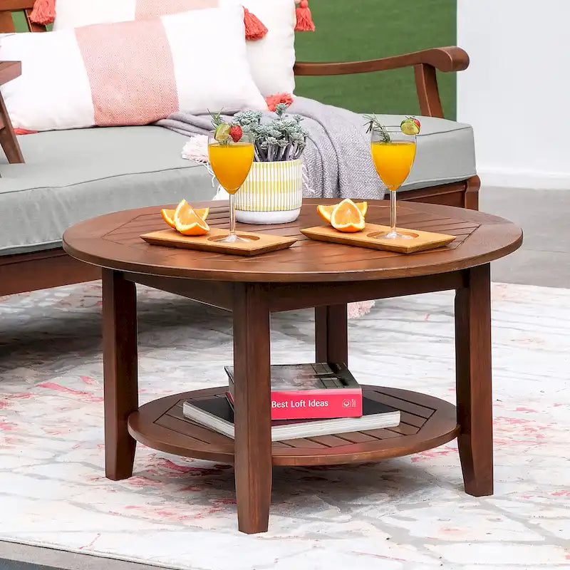 Table basse d'extérieur ronde sectionnelle Cambridge Casual Como