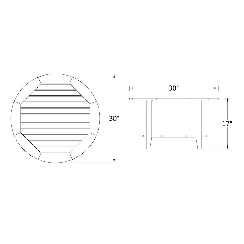 Table basse d'extérieur ronde sectionnelle Cambridge Casual Como
