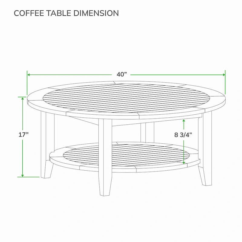 Cambridge Casual Zuma Table basse de terrasse extérieure en teck