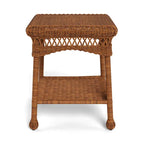 Table d'appoint extérieure carrée en osier ambré Portside Southwest