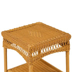 Table d'appoint extérieure carrée en osier ambré Portside Southwest