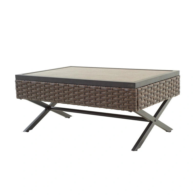 Table basse Patio Festival Outdoor X-Leg Col. Coffee