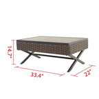 Table basse Patio Festival Outdoor X-Leg Col. Coffee