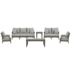 Signature Design by Ashley Visola Gris Ensemble de canapé et causeuse d'extérieur 6 pièces - 80W x 33D x 37H