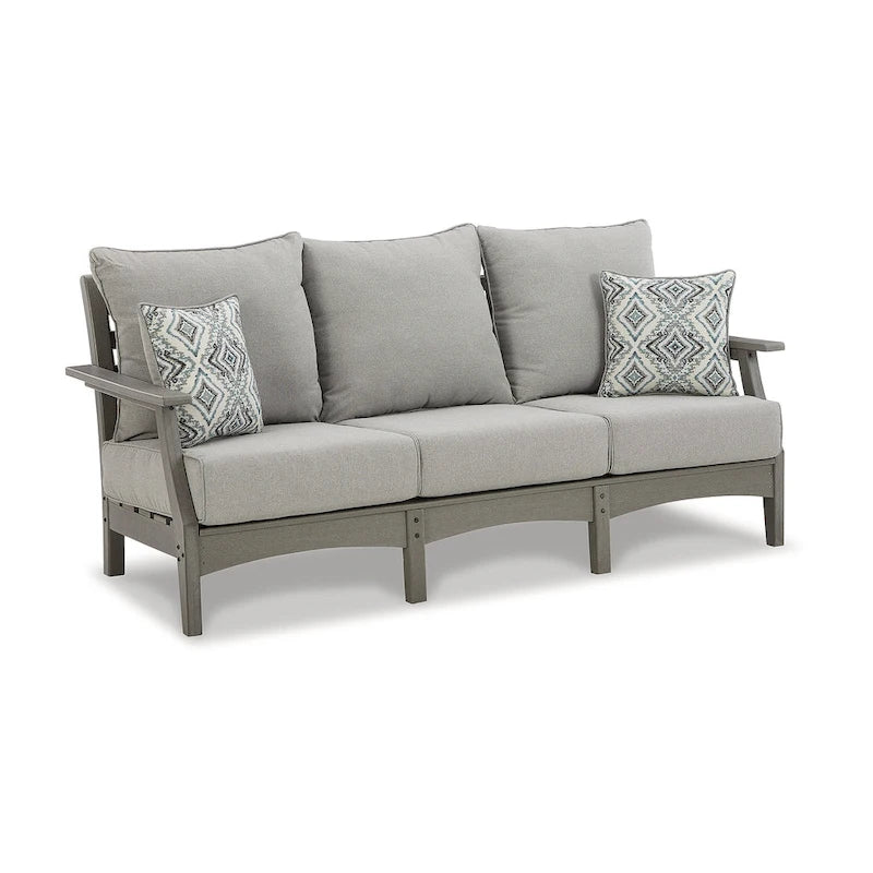 Signature Design by Ashley Visola Gris Ensemble de canapé et causeuse d'extérieur 6 pièces - 80W x 33D x 37H