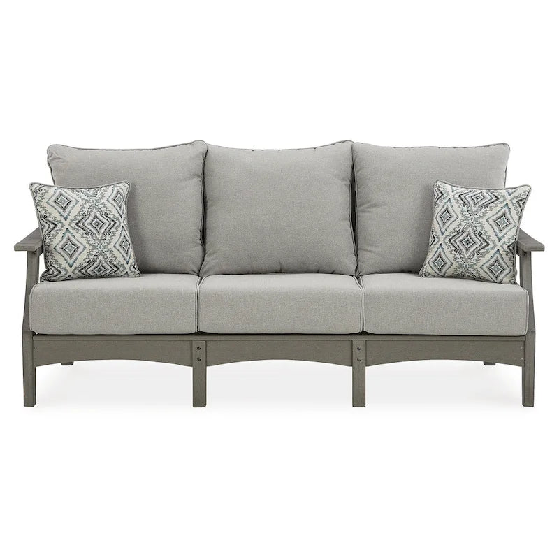 Signature Design by Ashley Visola Gris Ensemble de canapé et causeuse d'extérieur 6 pièces - 80W x 33D x 37H