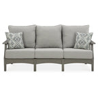 Signature Design by Ashley Visola Gris Ensemble de canapé et causeuse d'extérieur 6 pièces - 80W x 33D x 37H