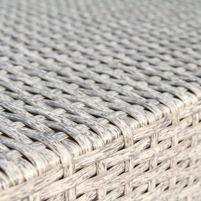 Ensemble de salon d'extérieur sectionnel en osier gris Chelsea 8 pièces