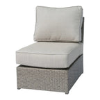 Ensemble de salon d'extérieur sectionnel en osier gris Chelsea 8 pièces