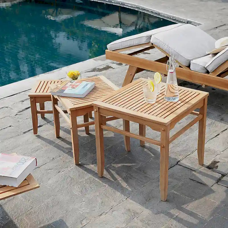 Cambridge Casual Table d'appoint d'extérieur en teck Sherwood