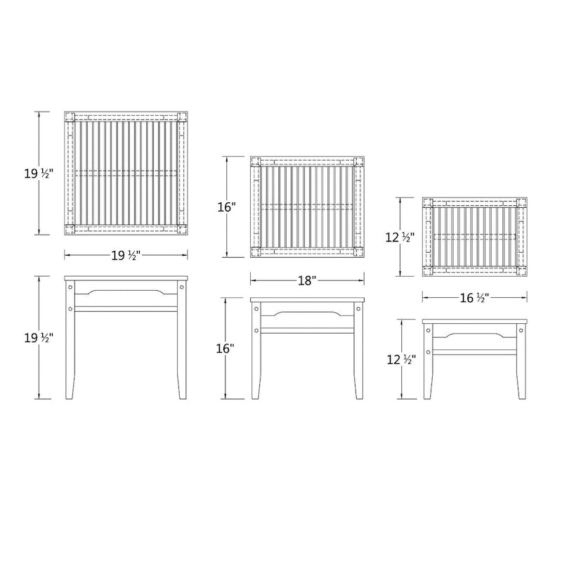 Cambridge Casual Table d'appoint d'extérieur en teck Sherwood