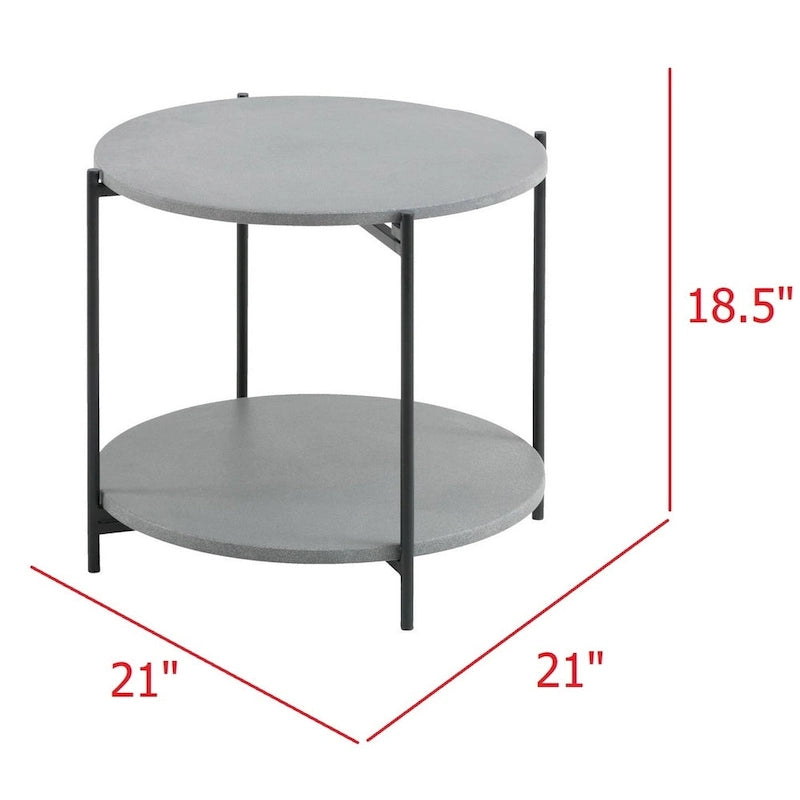 DreamPatio Arena Table d'appoint de patio - 21 x 21 x H18.5