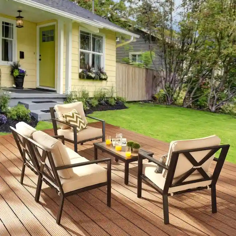 Patio Festival X-Back 5-Piece Outdoor Conversation Set