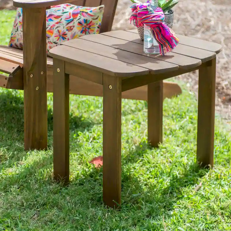 Table d'appoint Gavil Teak Acacia Adirondack (Table uniquement)