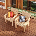 Patio Festival Outdoor Wood Chair with Patriotic Print (2-Pack)