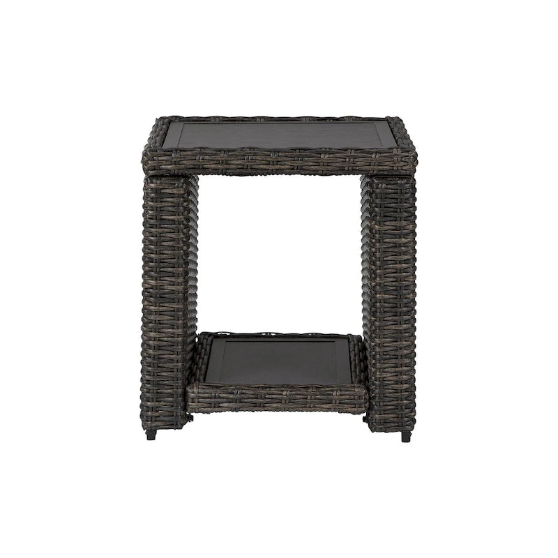 Table d'appoint carrée marron Signature Design by Ashley Grasson Lane