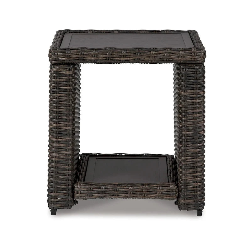 Table d'appoint carrée marron Signature Design by Ashley Grasson Lane