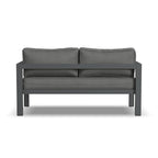 Canapé deux places d'extérieur en aluminium gris Grayton - 61 x 32 x 29