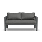 Canapé deux places d'extérieur en aluminium gris Grayton - 61 x 32 x 29