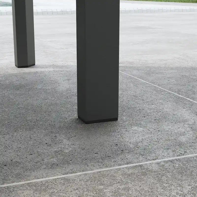 Canapé deux places d'extérieur en aluminium gris Grayton - 61 x 32 x 29