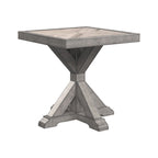 Table d'appoint carrée d'extérieur Beachcroft avec plateau en porcelaine - 22,25 L x 22,25 P x 22,25 H