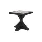 Table d'appoint carrée d'extérieur Beachcroft avec plateau en porcelaine - 22,25 L x 22,25 P x 22,25 H