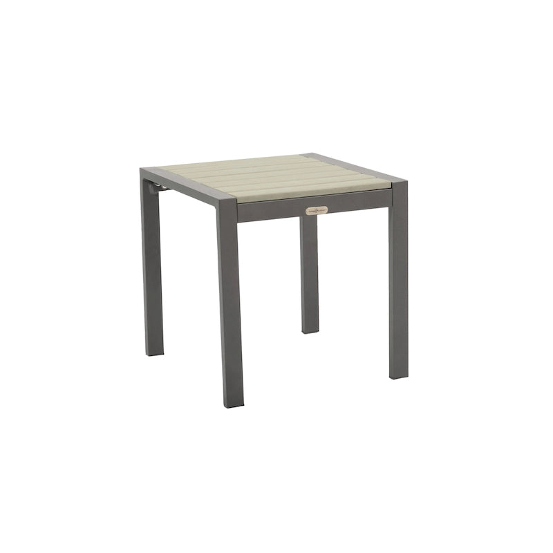 Table d'appoint extérieure en aluminium Lakeview - 17,75 x 17,75 x 17,75