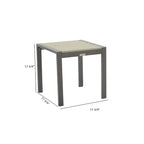 Table d'appoint extérieure en aluminium Lakeview - 17,75 x 17,75 x 17,75