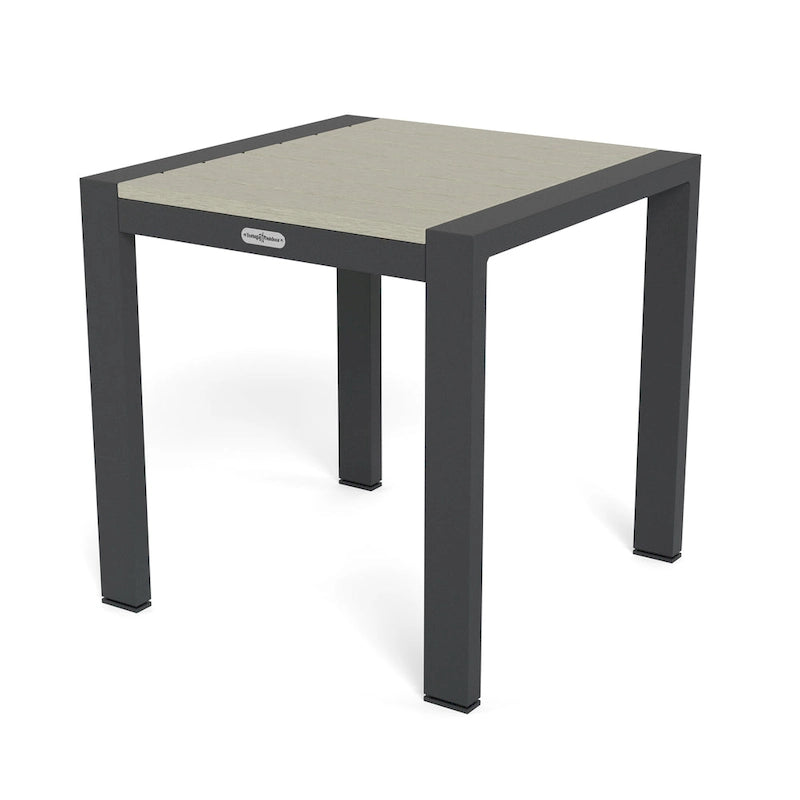 Table d'appoint extérieure en aluminium Lakeview - 17,75 x 17,75 x 17,75