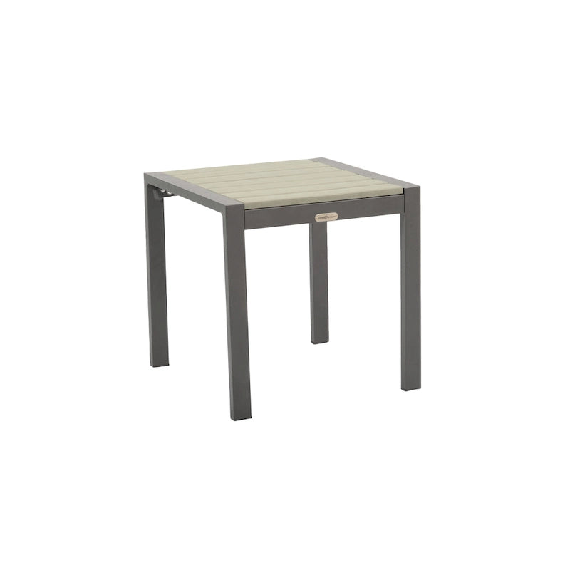 Table d'appoint extérieure en aluminium Lakeview - 17,75 x 17,75 x 17,75
