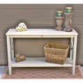 Console de bar de patio extérieur en bois Bridgeport - Blanc cassé