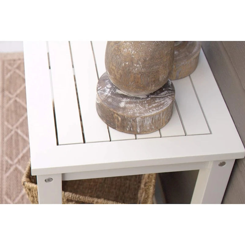 Console de bar de patio extérieur en bois Bridgeport - Blanc cassé