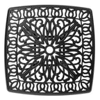 Table d'appoint d'extérieur Pellebant en fonte d'aluminium avec trou pour parasol - 53,3 cm de long * 53,3 cm de large * 53,1 cm de haut