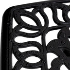 Table d'appoint d'extérieur Pellebant en fonte d'aluminium avec trou pour parasol - 53,3 cm de long * 53,3 cm de large * 53,1 cm de haut