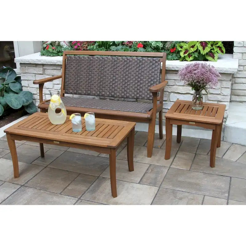 Table d'appoint carrée Eilaf Eucalyptus