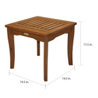 Table d'appoint carrée Eilaf Eucalyptus