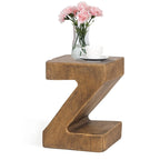 Table d'appoint Adeco Modern Z en béton pour l'intérieur et l'extérieur - Naturel