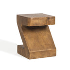 Table d'appoint Adeco Modern Z en béton pour l'intérieur et l'extérieur - Naturel