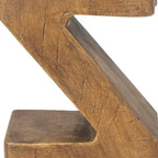 Table d'appoint Adeco Modern Z en béton pour l'intérieur et l'extérieur - Naturel