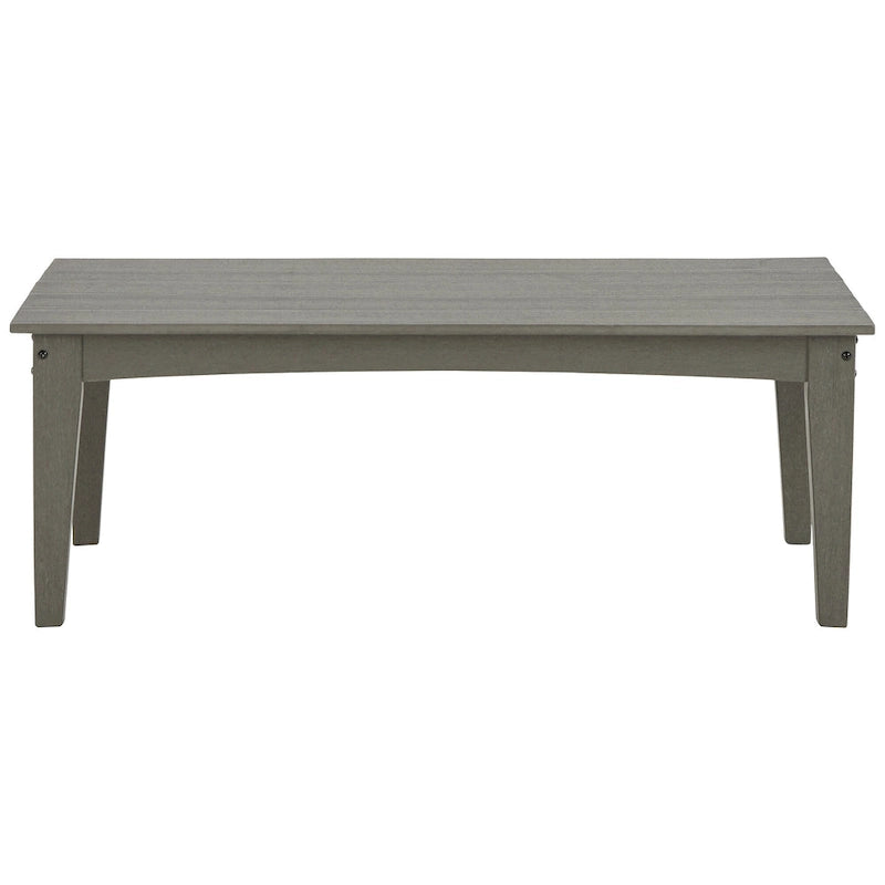 Table basse d'extérieur rectangulaire Signature Design by Ashley Visola Gray en poly toutes saisons - 48 larg. x 24 prof. x 18 haut.